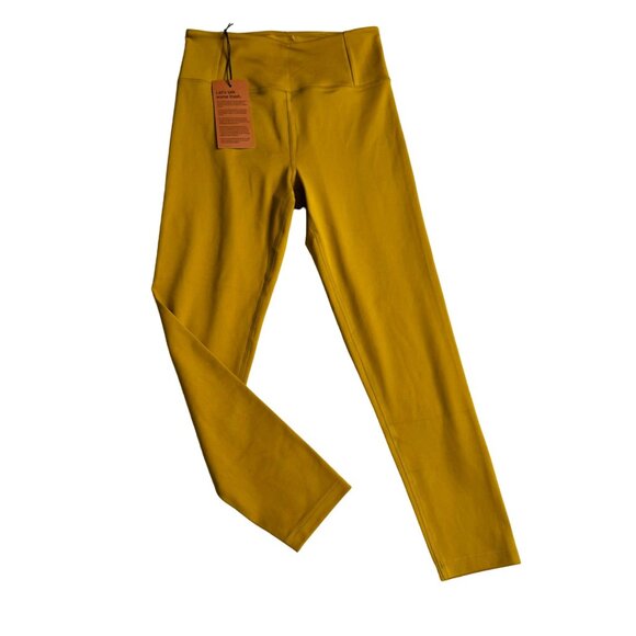 girlfriend collective Pants - Girlfriend Collective compressive legging medium hightwaist cropped yellow mosta